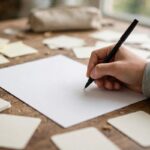 How to Study for Final Exams: A Tutor's Real Plan Active recall study method: student writing practice answers from memory on blank paper with flashcards nearby