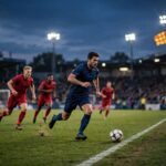 Offside Rule Soccer: Finally Explained With Examples Striker caught in an offside position as the assistant referee raises the flag — offside rule soccer