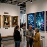 Is AI Art Real Art? The Debate, Explained Fairly Gallery mixing classical and AI artworks, central to the is AI art real art debate explained