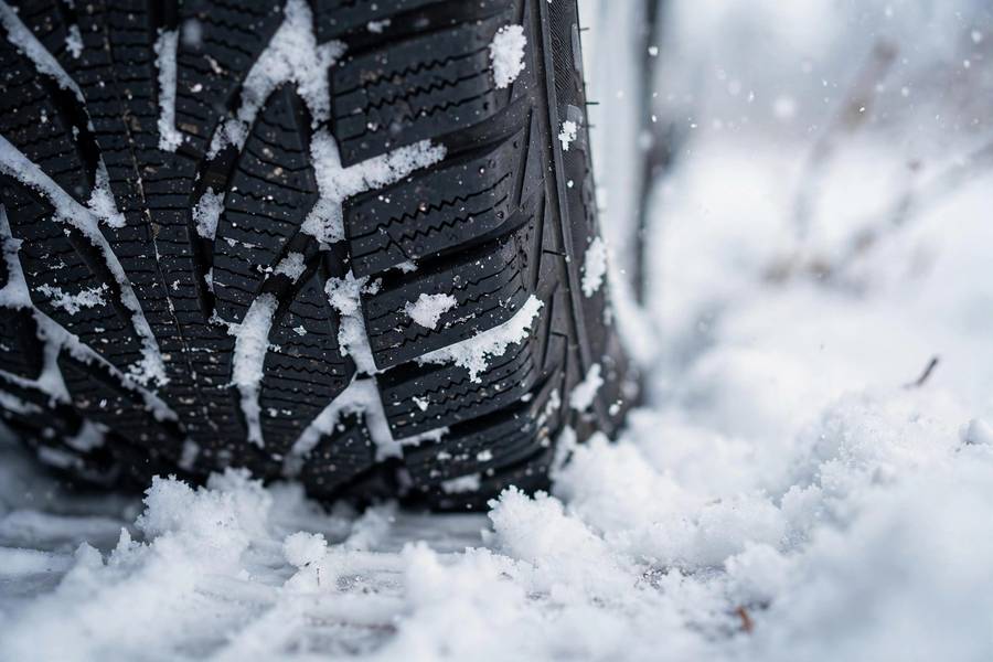 Winter tire tread biting into snow, more important than AWD vs 4WD choice in snow