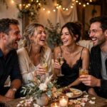 Late Night Wedding After Party Ideas: 20 Ways to Keep It Going Friends celebrating at a wedding after-party