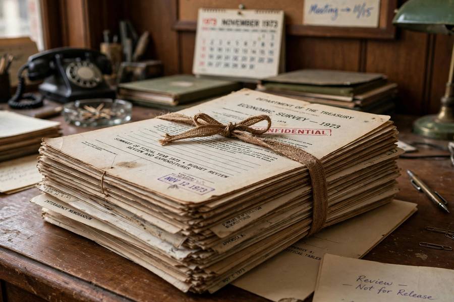 The Lighthill report explained — a 1970s government review document on a desk