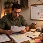 Tracking deadlines for LLC annual report requirements by state on a home office calendar