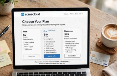 Reviewing options with midjourney pricing plans explained on a laptop screen