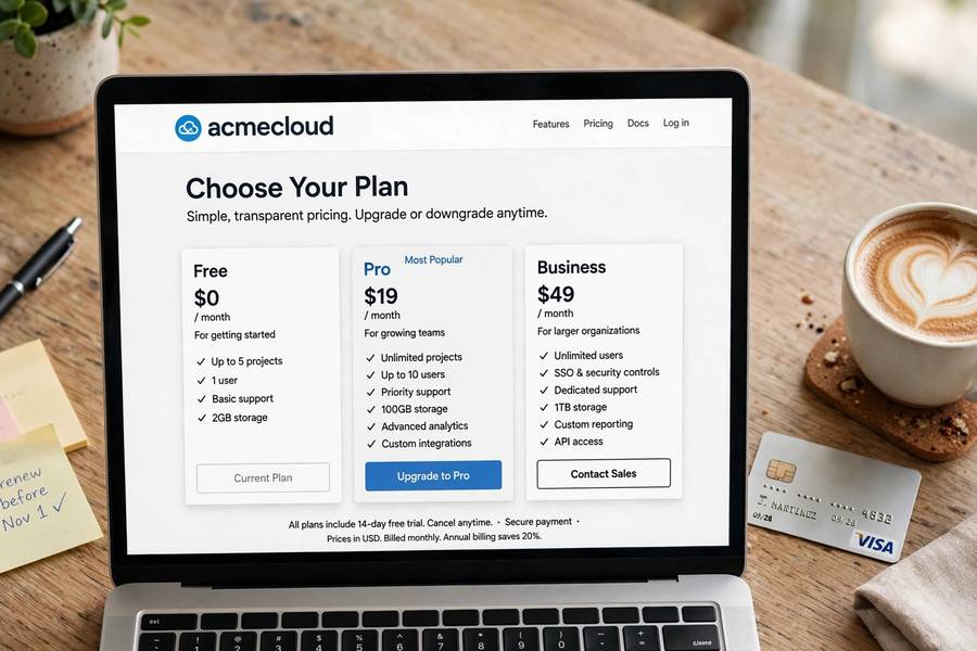 Reviewing options with midjourney pricing plans explained on a laptop screen