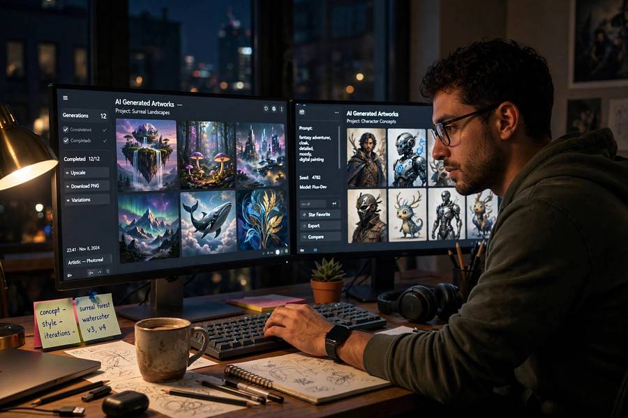 Heavy creator at work, the user type midjourney pricing plans explained helps choose for
