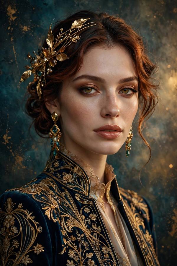 High stylize fashion portrait demonstrating midjourney stylize parameter explained