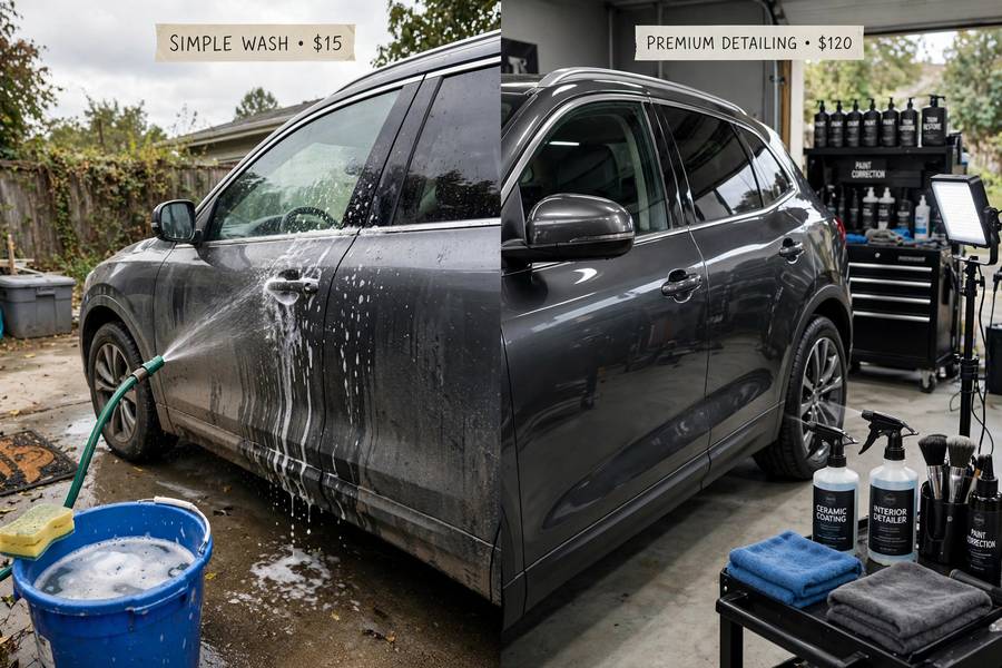 Comparing mobile car wash and premium detailing business models