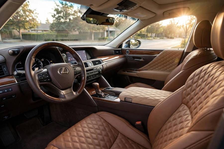 Lexus LS cabin showing most luxurious cars under 100k interiors