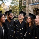 College graduates celebrating with the most useful degrees for their careers