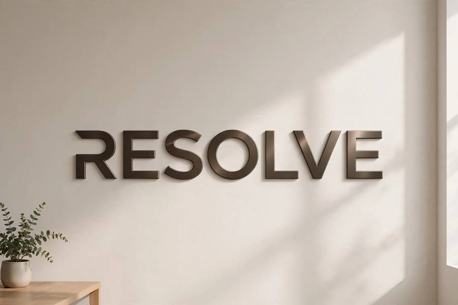 One word business name as minimalist logo
