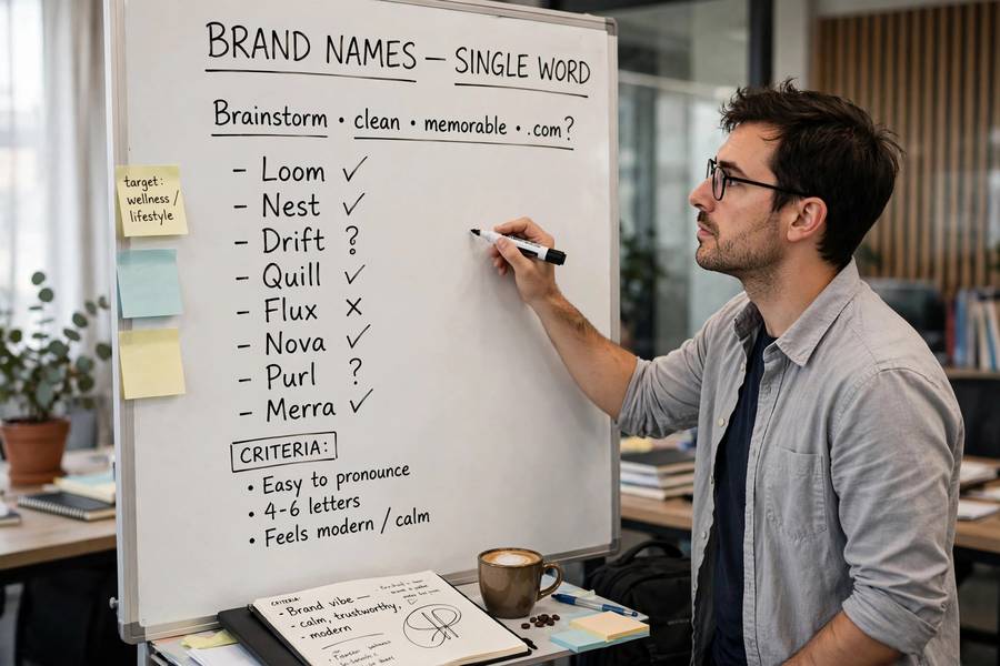 Brainstorming one word business name ideas