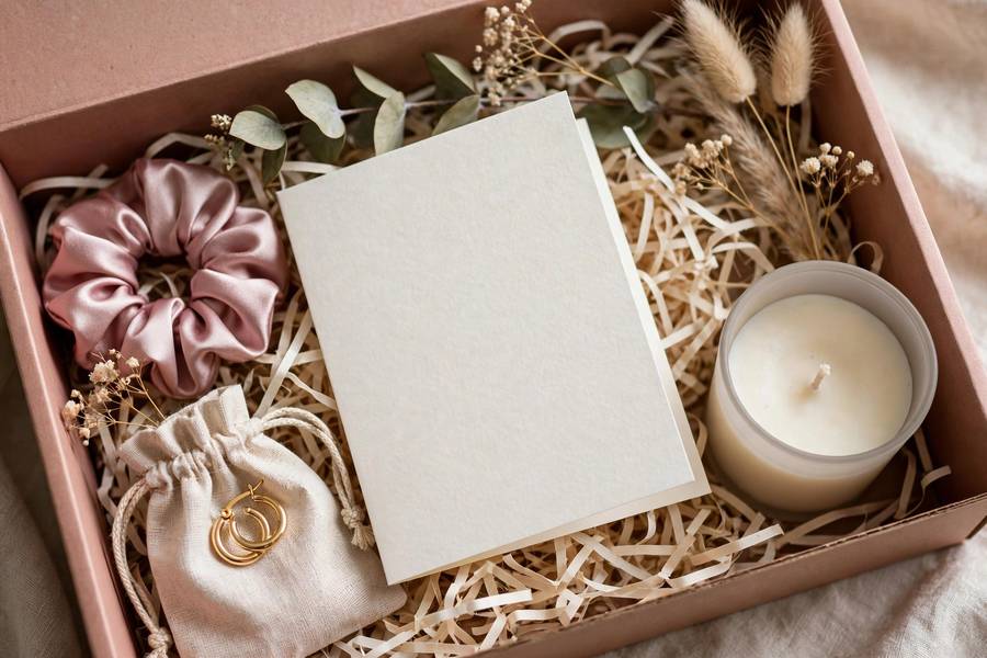 Handwritten letter with bridesmaid gift
