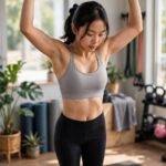 Pull-Up Progression for Beginners: From Zero to Your First Rep Beginner woman practicing scapular pull-ups while hanging from a bar