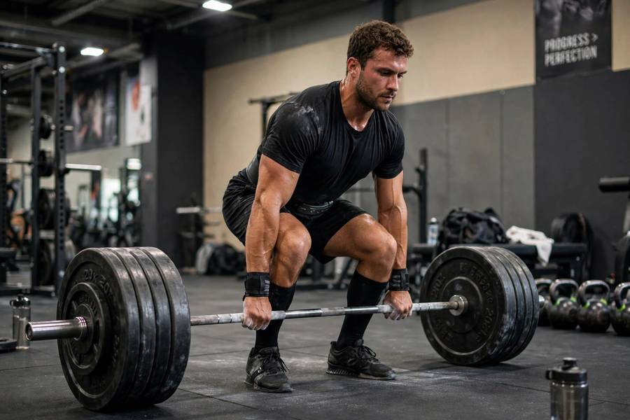 Deadlift on pull day of the push pull legs workout routine