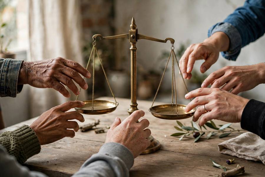 Symbolic image of justice and the fight against racial bias in AI