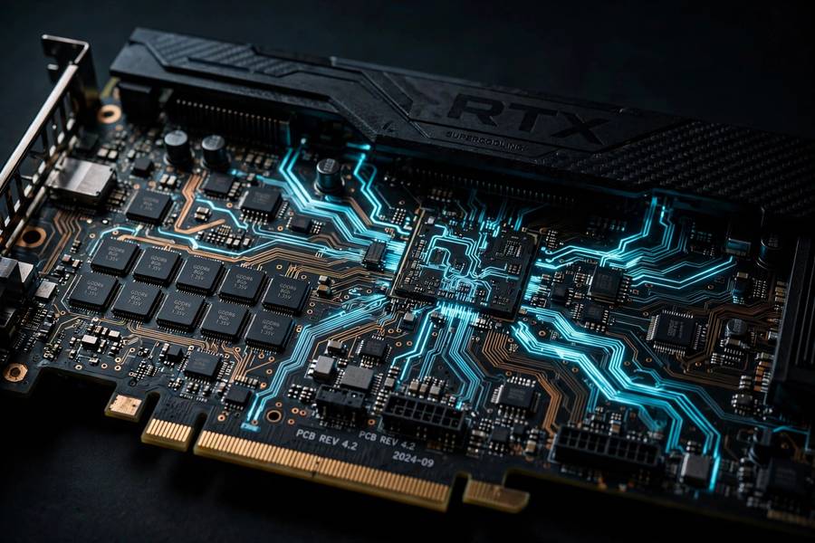 A GPU used for training deep neural networks
