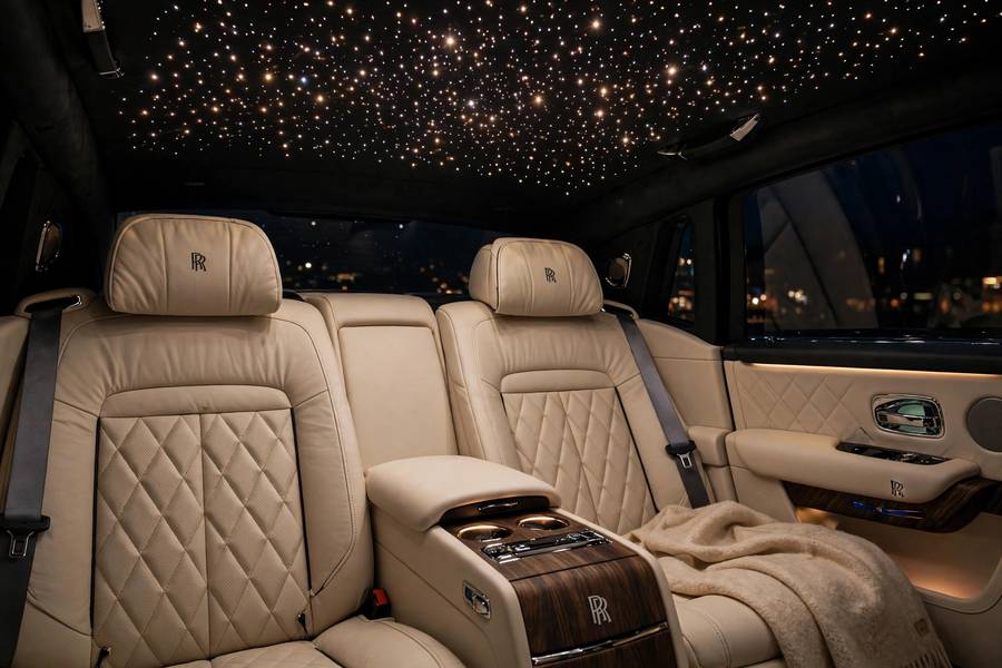 Rolls Royce starlight headliner showcasing luxury craftsmanship details