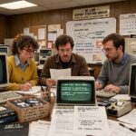 Second AI Winter Explained: The Expert System Collapse (1987-2000) 1980s office with programmers building expert systems before the second AI winter