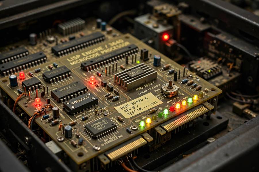 Vintage Lisp machine hardware made obsolete during the second AI winter