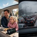 Self Driving Cars Pros and Cons: An Honest Breakdown Conceptual split image weighing self driving cars pros and cons