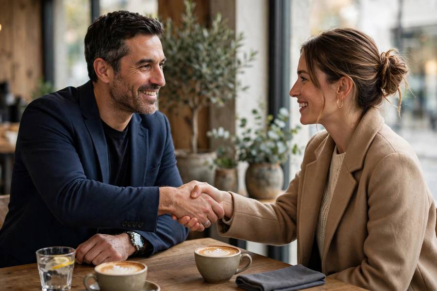 Handshake deal between buyer and seller directly