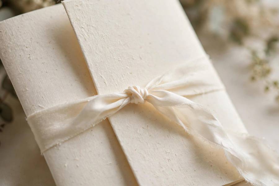 Printed ceremony reading on cardstock