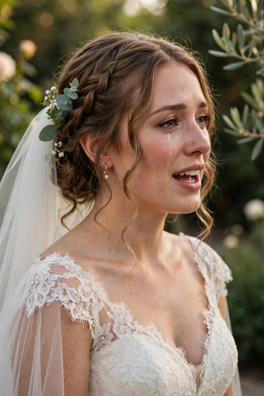 Bride speaking brief vows