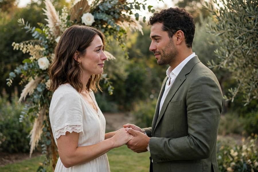 Emotional short vow ceremony