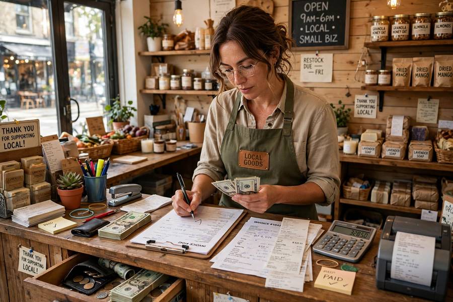 Small business owner managing finances, a key factor in single member LLC vs multi member LLC taxes