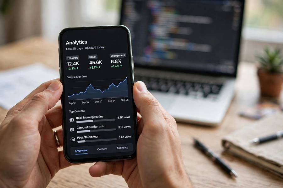 Reviewing social media results, measuring small business marketing strategies