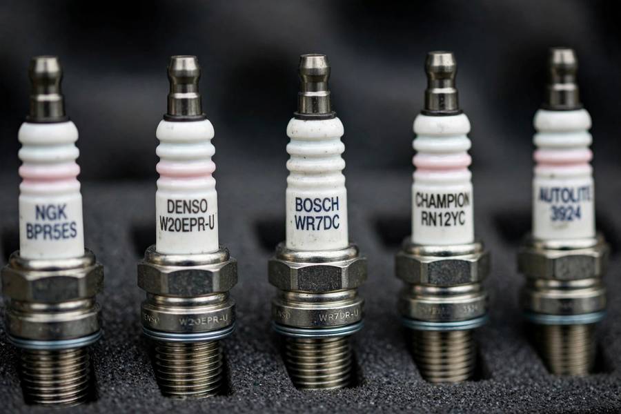 Spark plug part numbers showing heat range codes