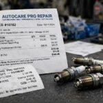 Spark Plug Replacement Cost: What You'll Actually Pay Auto shop invoice showing spark plug replacement cost