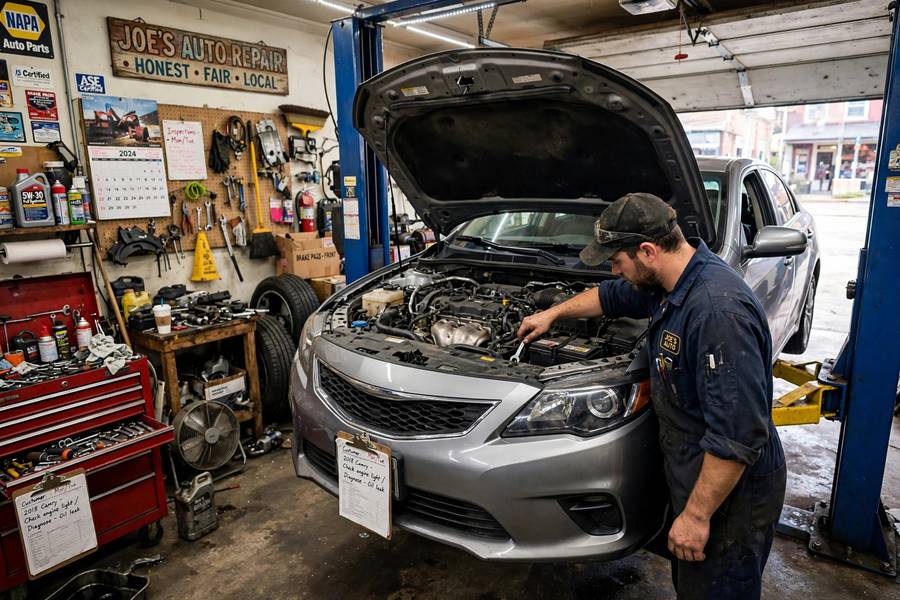Independent repair shop where spark plug replacement costs less than a dealer