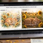 Side-by-side comparison of two AI-generated images from the same prompt