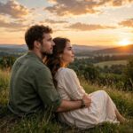 Summer Bucket List for Couples: 30+ Ideas to Try Together Couple watching sunset together from a hilltop on a summer evening