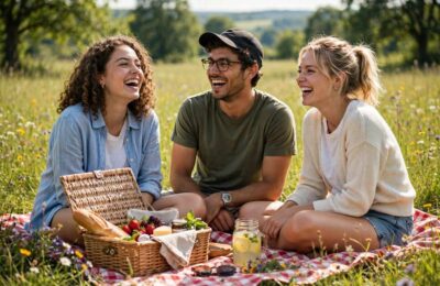 Friends enjoying a picnic, one of the best summer bucket list ideas