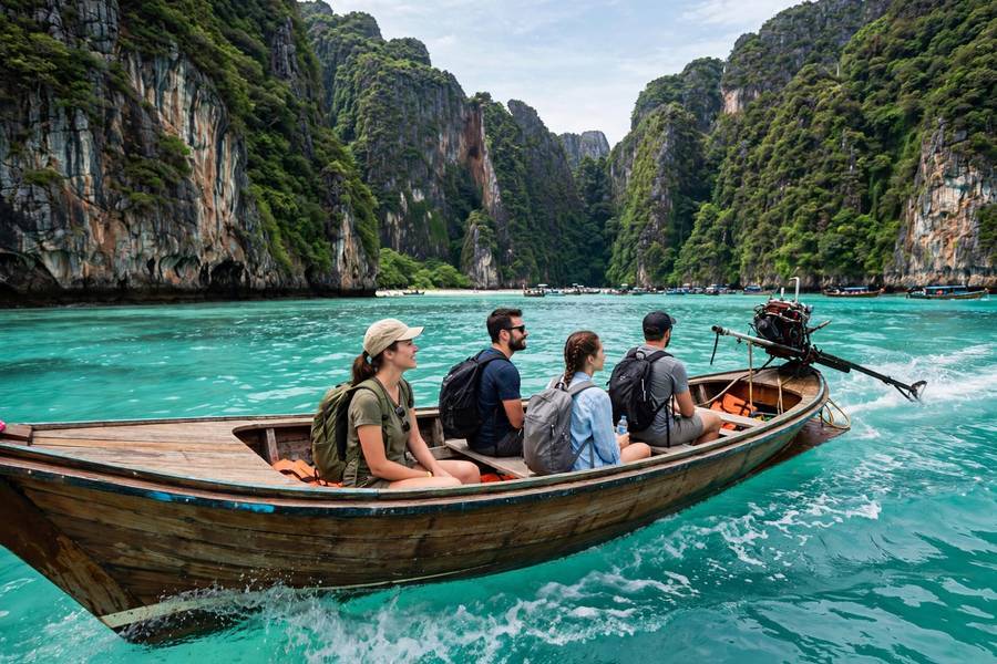 Island-hopping in Thailand — a dry bag and reef-safe sunscreen belong on every Thailand packing list