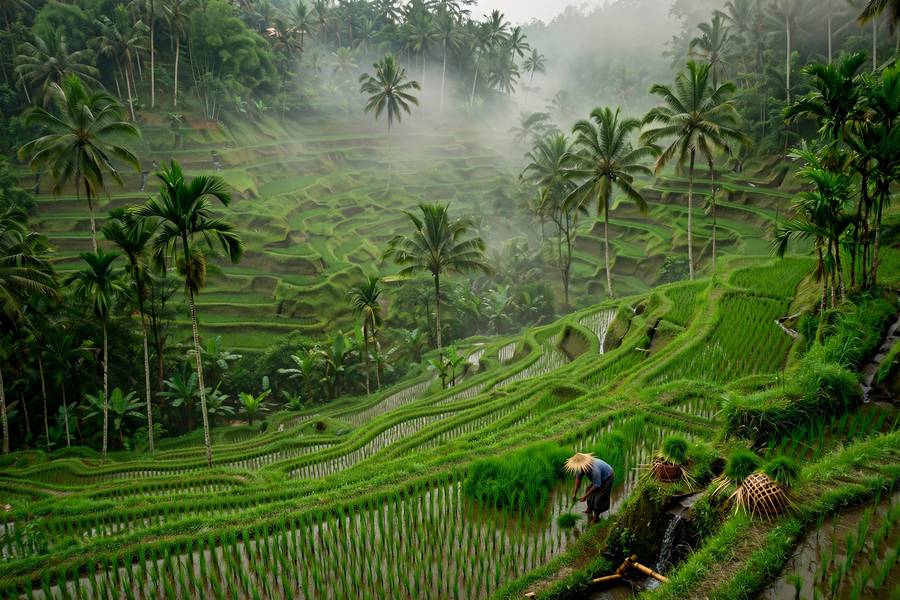 The Tegalalang rice terraces, among the most beautiful things to do in Bali