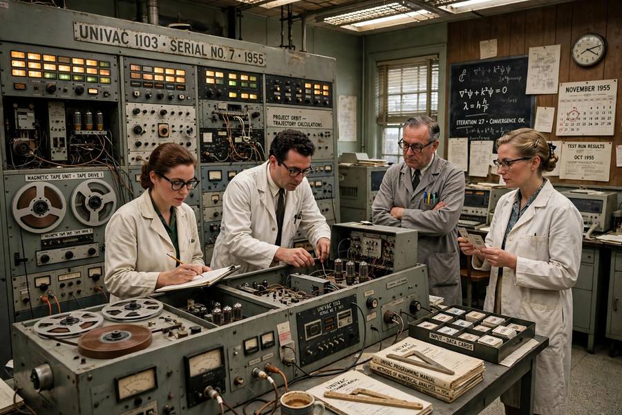 1950s computer lab where early AI research began