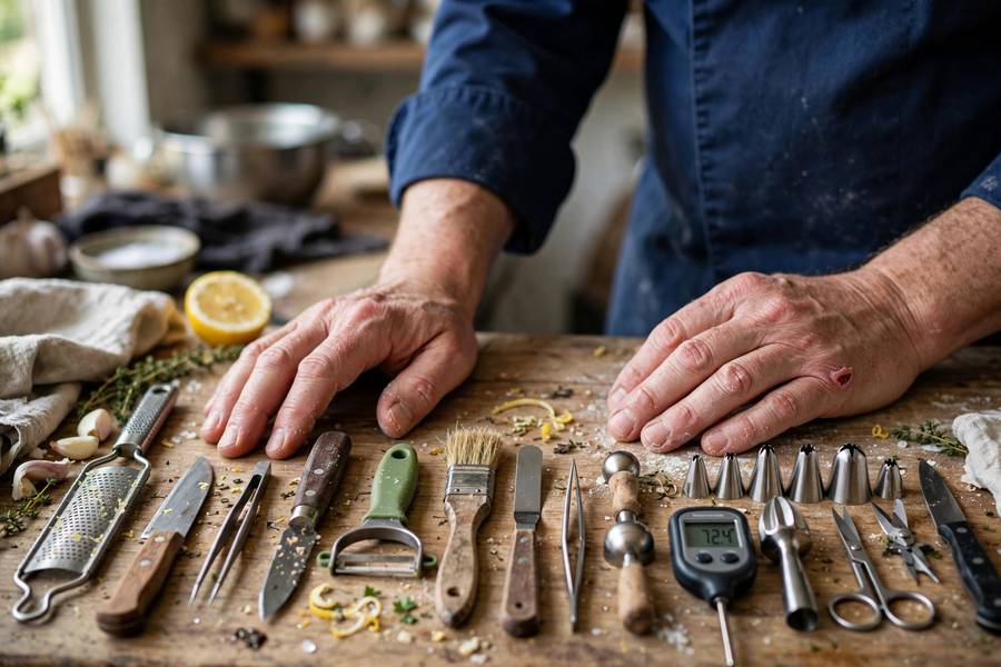 Array of specialized tools available for an LLM to choose from, like chef's utensils