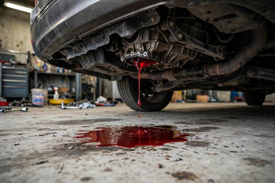 Transmission fluid leak under a car, what determines transmission fluid leak repair cost