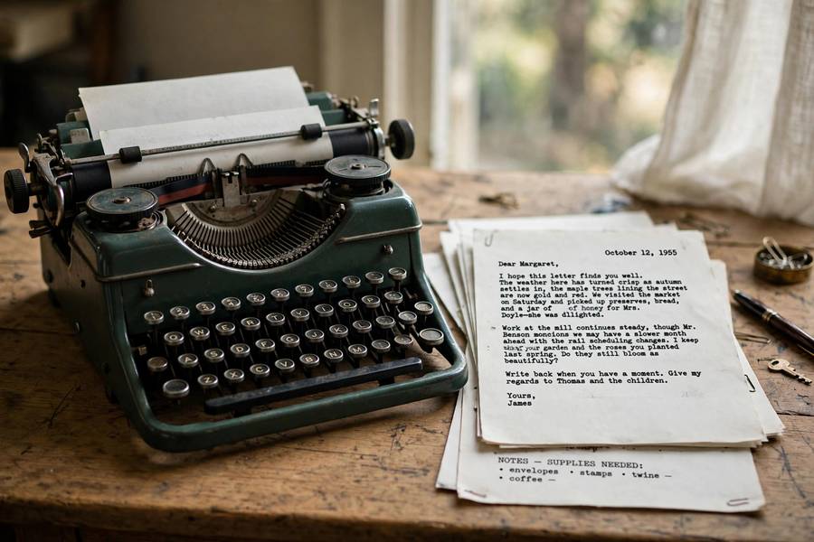 A 1950s typewriter like those imagined in Turing's imitation game