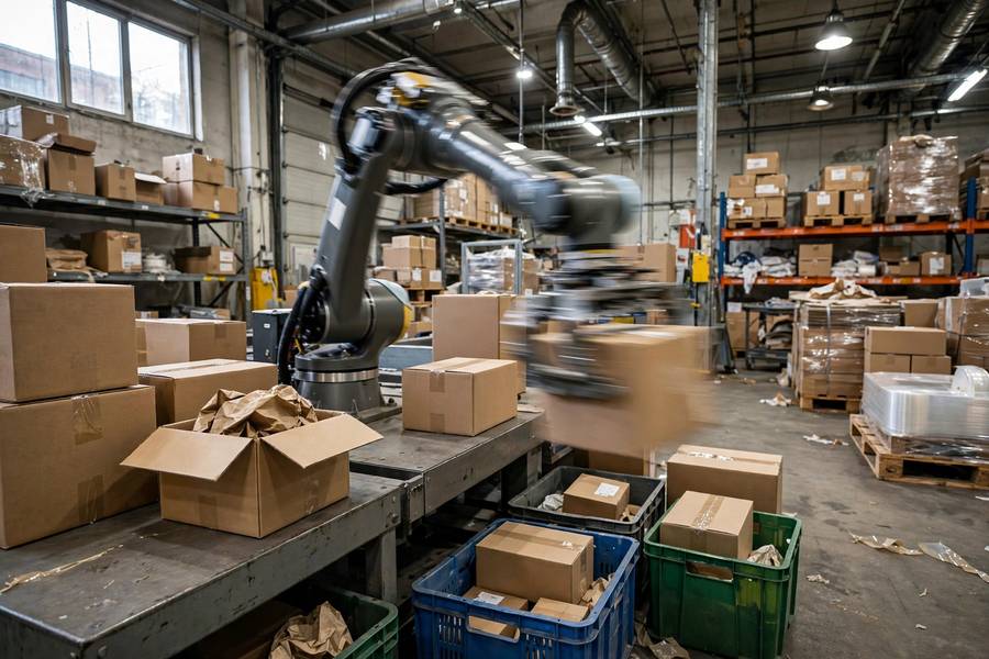 A warehouse robot, an example of an embodied AI agent