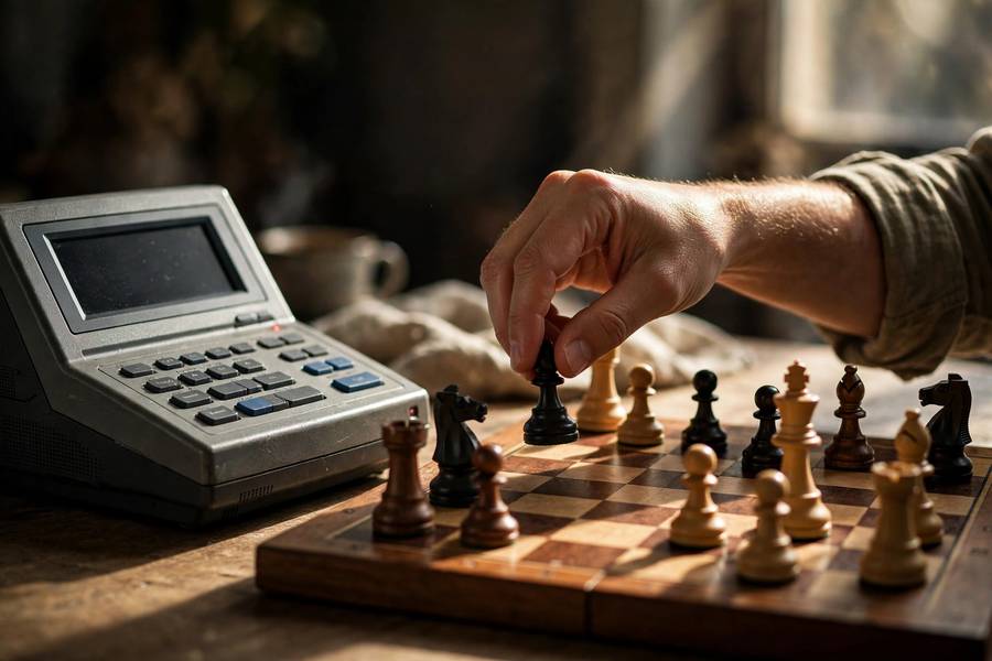 A chess engine, a classic example of a task-specific AI agent