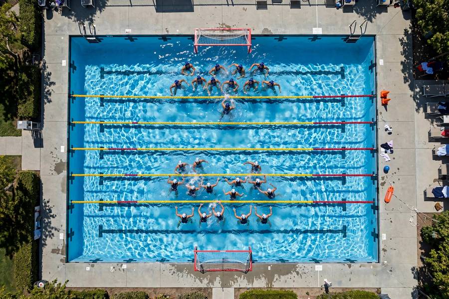 Water polo rules field of play in an Olympic pool