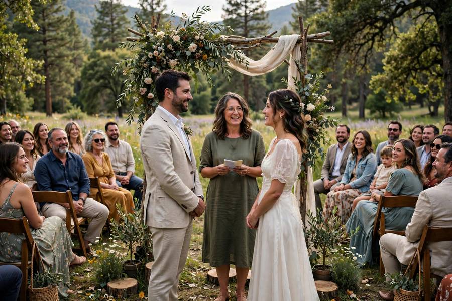 Outdoor non-religious wedding ceremony