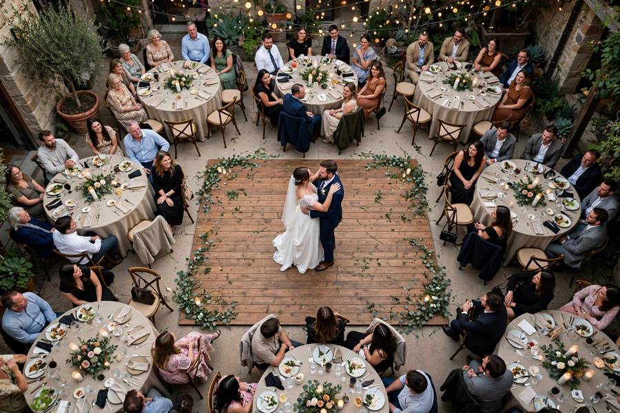The first dance — whether DJ or band, the wedding DJ vs band choice should serve moments like this
