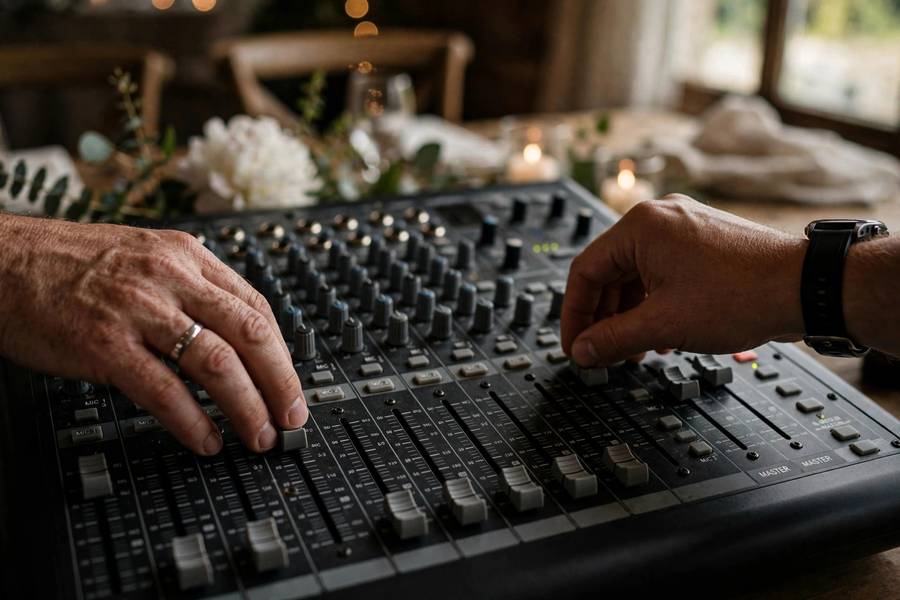 Professional sound management — a key factor when weighing wedding DJ vs band options