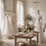 Bridal boutique interior with wedding dresses — wedding dress styles explained